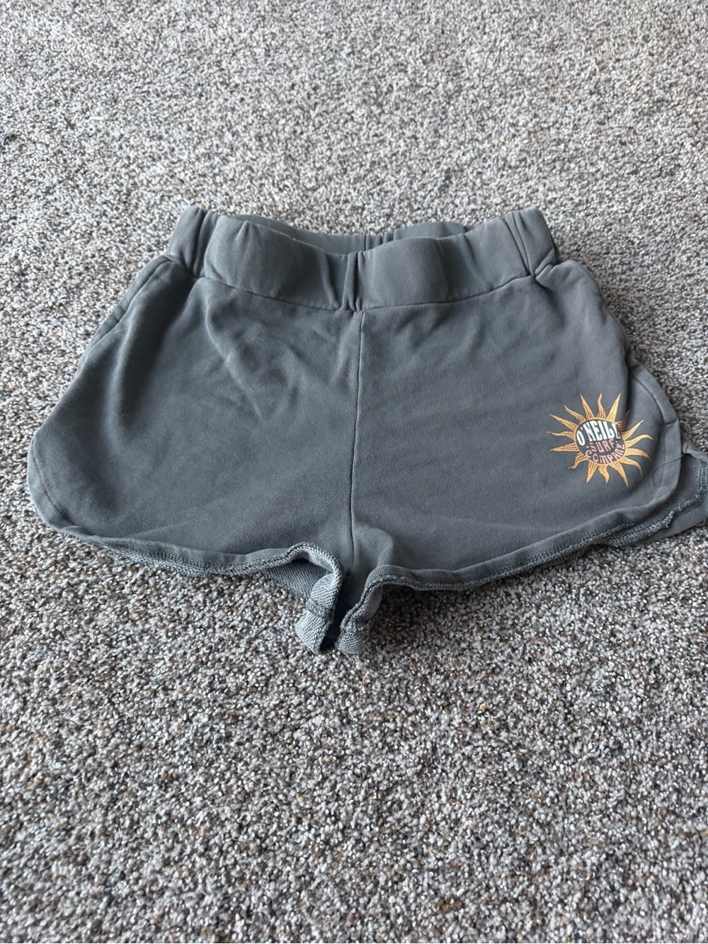O'Neill Surf Company Shorts Women's Small Charcoal Sun Graphic Coastal Lounge